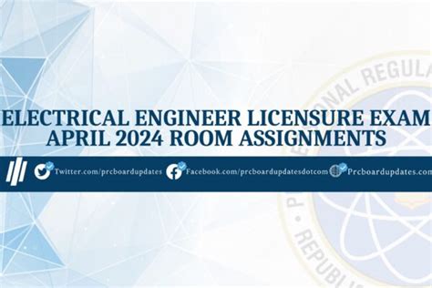 ROOM ASSIGNMENTS: April 2024 Electrical Engineer Licensure Exam (.